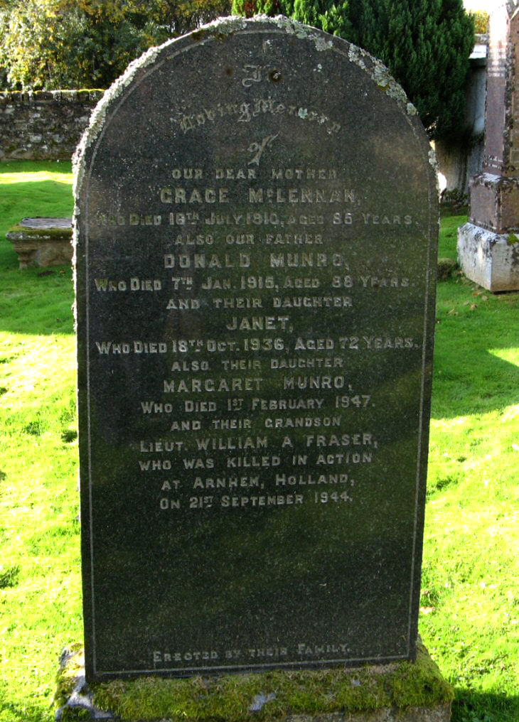 Photo of headstones/Grace McLennan d1910 hdstn Kiltearn